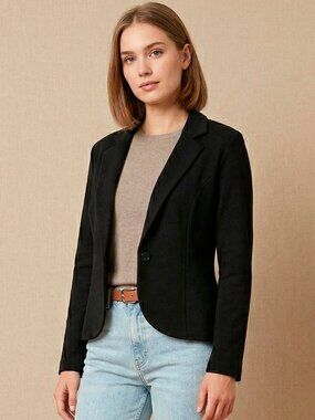AGB Black Blazer Jacket with Lace Back